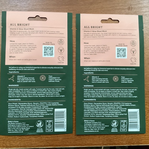 Botanics The Power of Plants All Bright Vitamin C Glow Sheet Mask Bundle - Picture 6 of 7